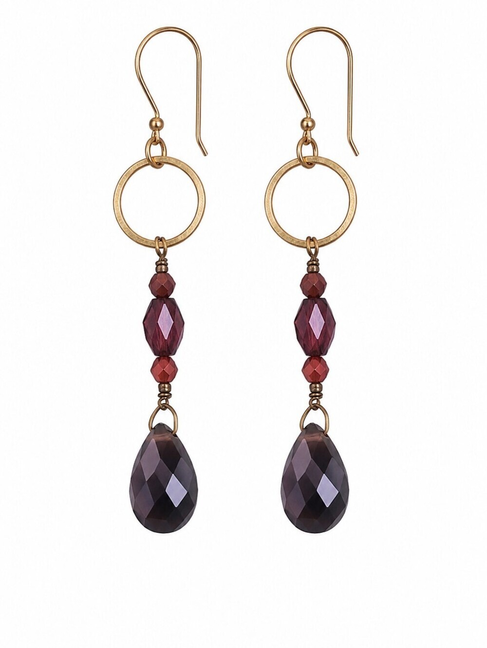 3/$30 HANDMADE Dainty Teardrop Circle Dangle Hook Earrings